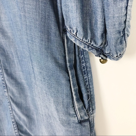 AMERICAN EAGLE Chambray Tie Front Boho Dress - Picture 5 of 8